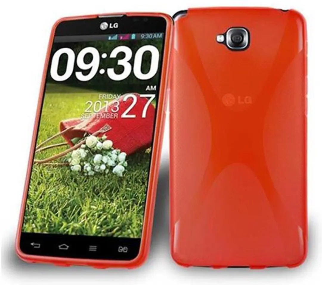 Cadorabo Hoesje geschikt voor LG G Pad PRO LITE in INFERNO ROOD - Beschermhoes gemaakt van flexibel TPU silicone Case Cover