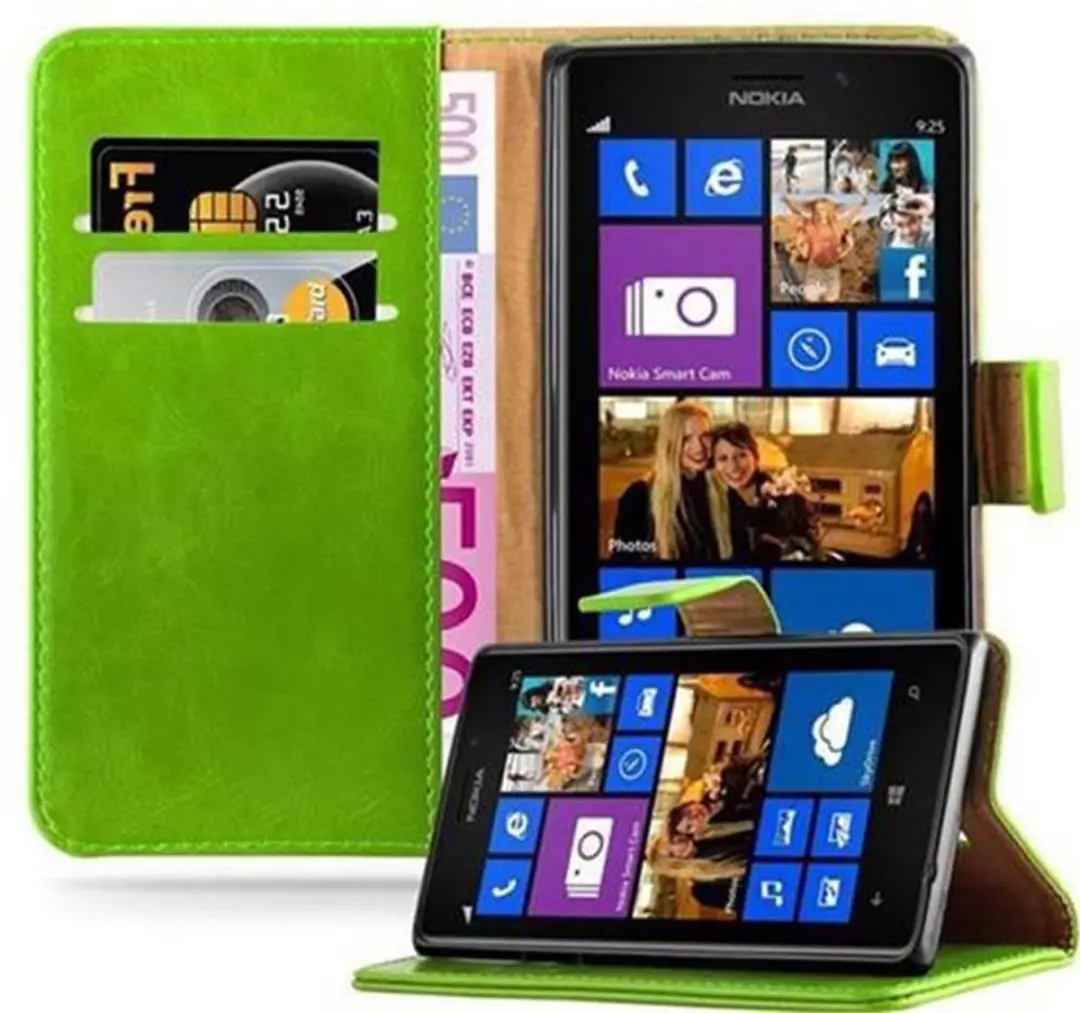 Cadorabo Hoesje geschikt voor Nokia Lumia 925 in GRAS GROEN