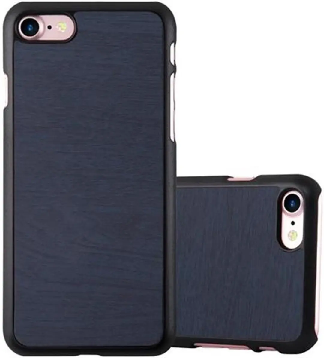 Cadorabo Hoesje geschikt voor Apple iPhone 7 / 7S / 8 / SE 2020 in WOODY BLAUW