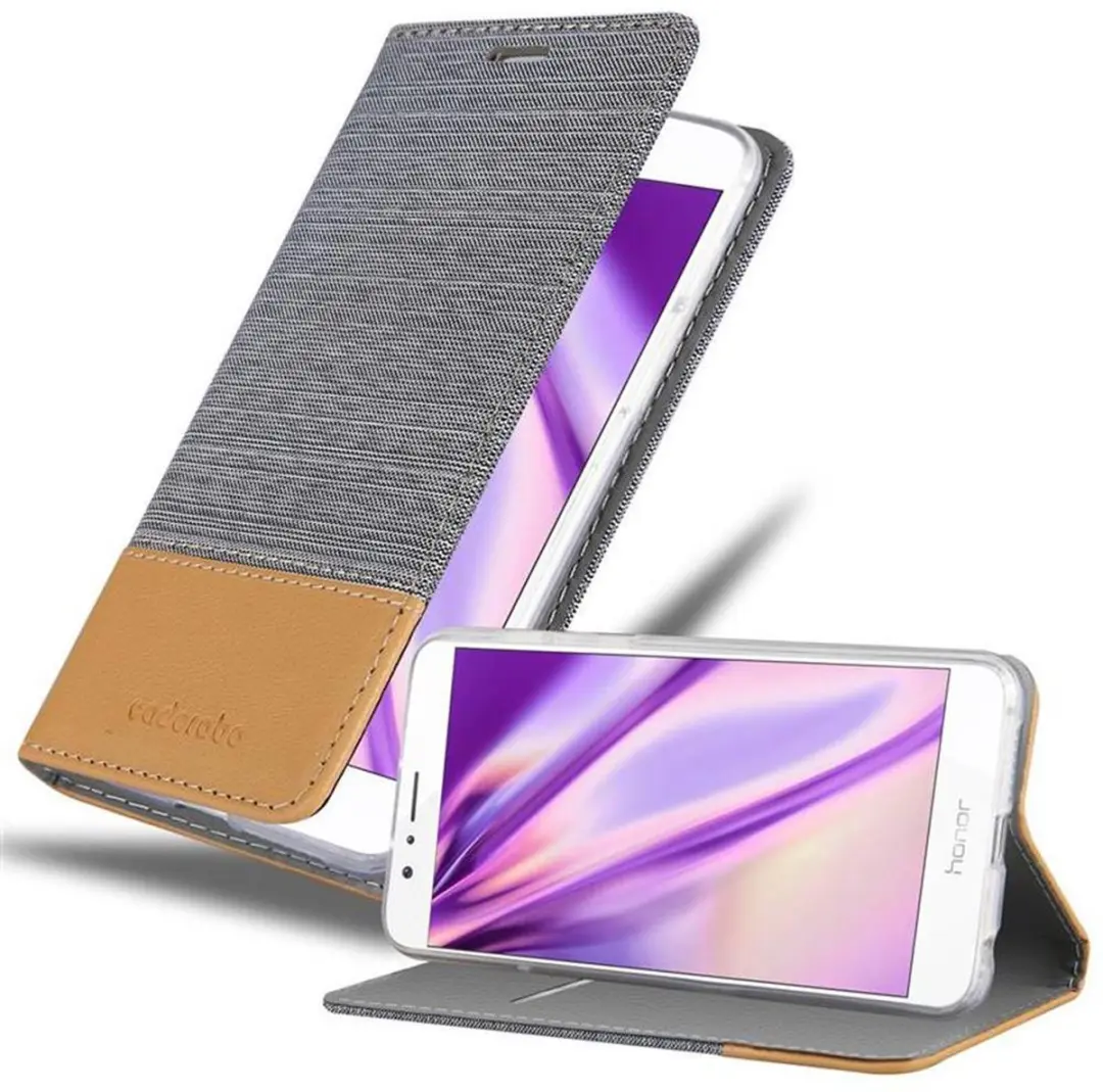Cadorabo Hoesje geschikt voor Honor 8 / 8 PREMIUM in LICHTGRIJS BRUIN
