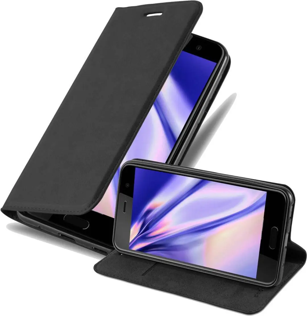 Cadorabo Hoesje geschikt voor HTC U PLAY in ZWARTE NACHT