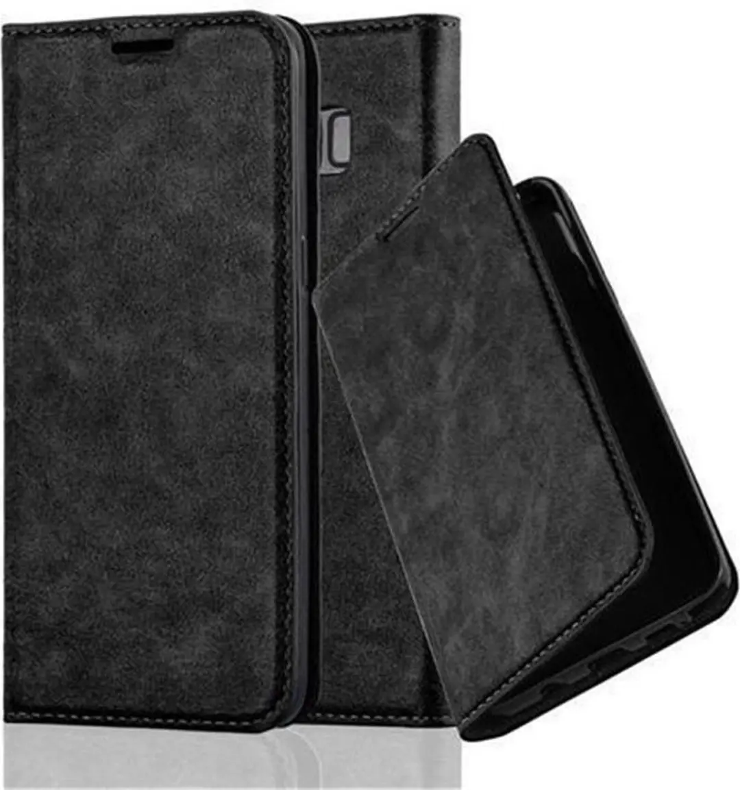 Cadorabo Hoesje geschikt voor Samsung Galaxy S8 PLUS in ZWARTE NACHT