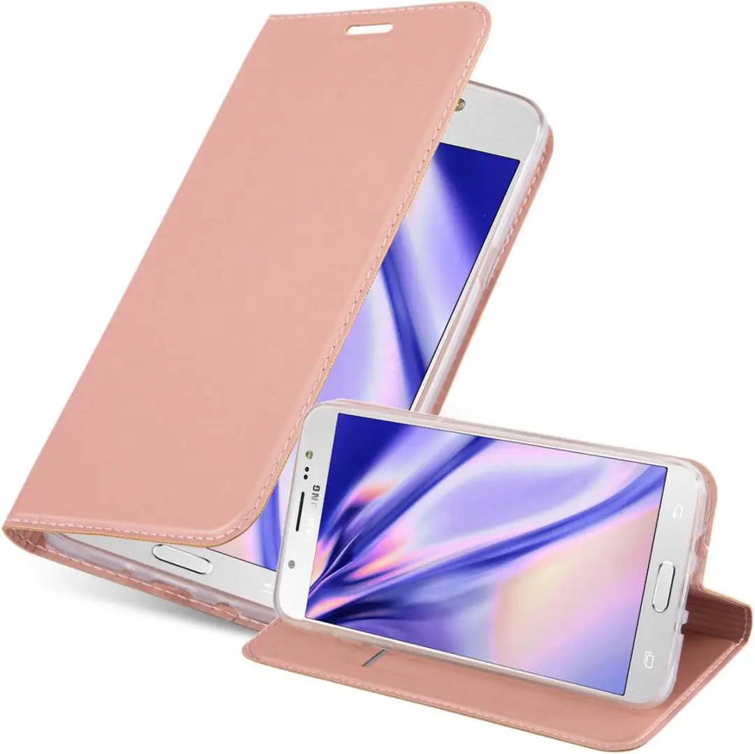 Cadorabo Hoesje geschikt voor Samsung Galaxy J7 2016 in CLASSY ROSE GOUD