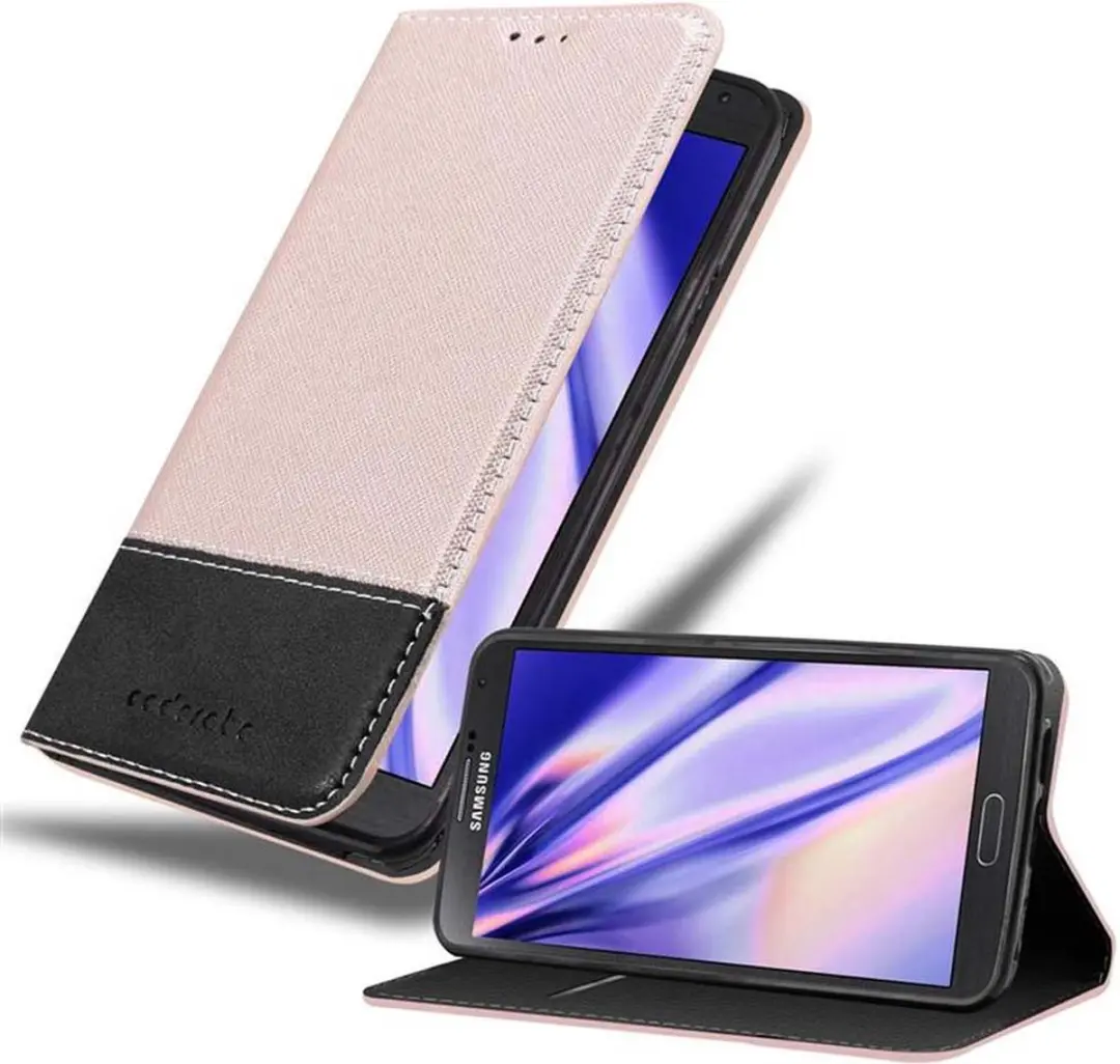 Cadorabo Hoesje geschikt voor Samsung Galaxy NOTE 3 in ROSE GOUD ZWART
