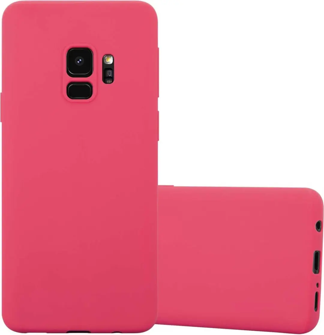 Cadorabo Hoesje geschikt voor Samsung Galaxy S9 in CANDY ROOD