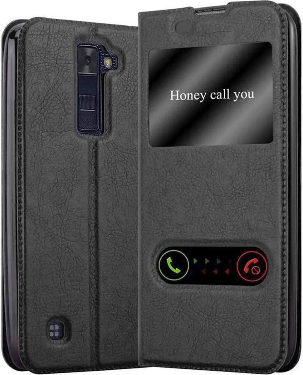 Cadorabo Hoesje geschikt voor LG K8 2016 in KOMEET ZWART