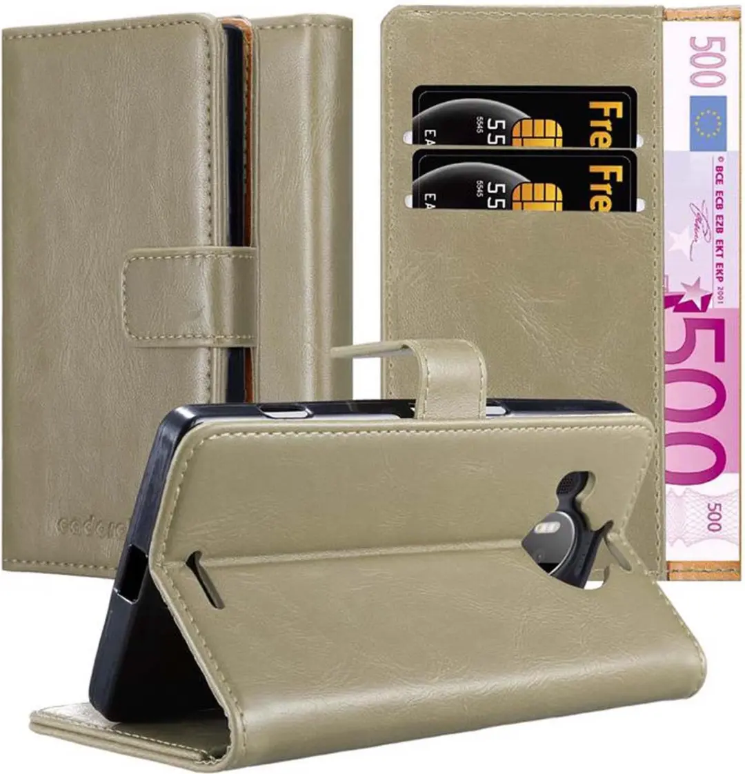 Cadorabo Hoesje geschikt voor Nokia Lumia 950 XL in CAPPUCCINO BRUIN
