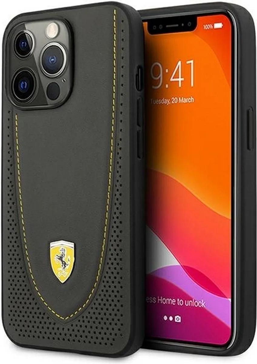 Ferrari Leather Curved Line Hoesje FESCI13LGL
