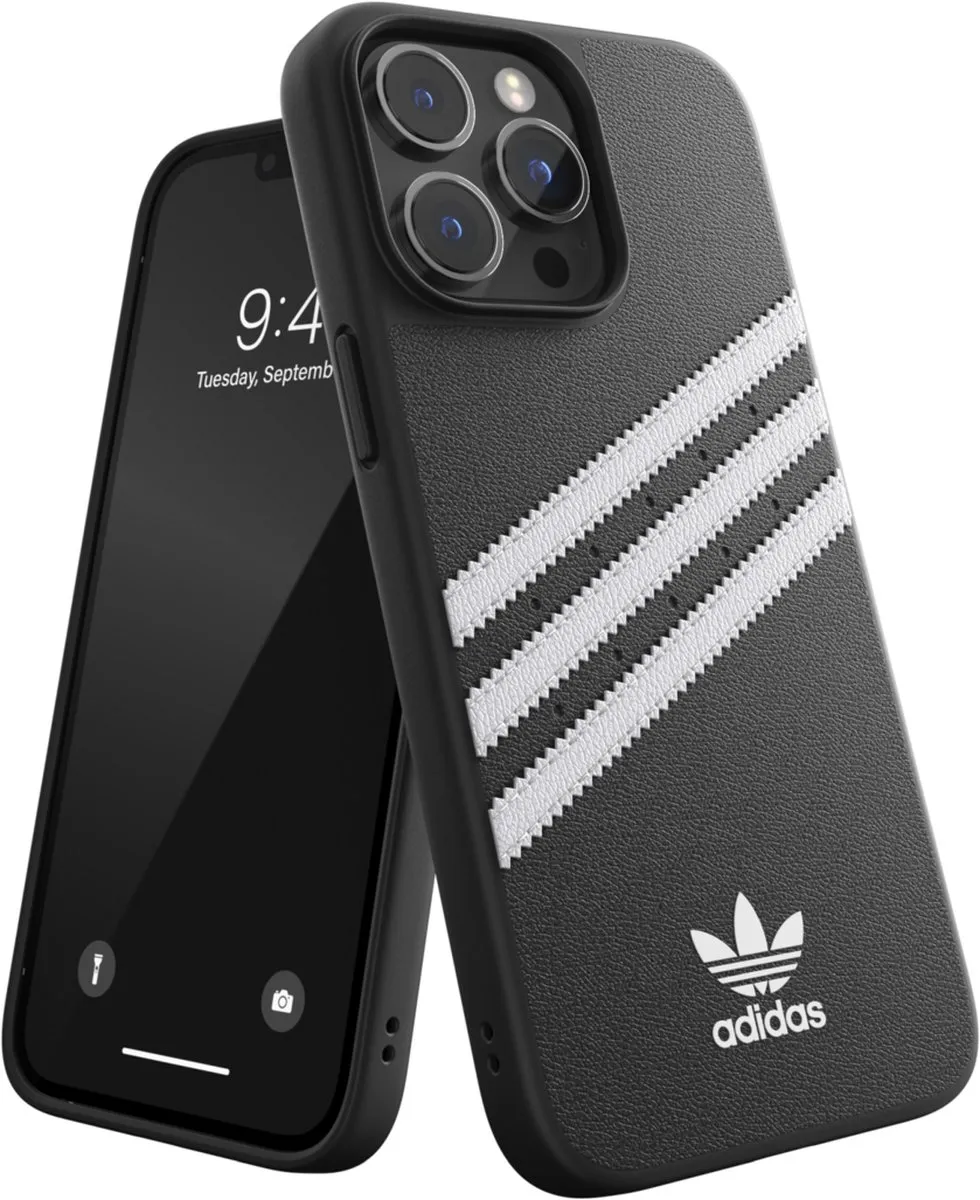 Adidas Moulded Case PU Hoesje iPhone 14 Pro Max - Zwart