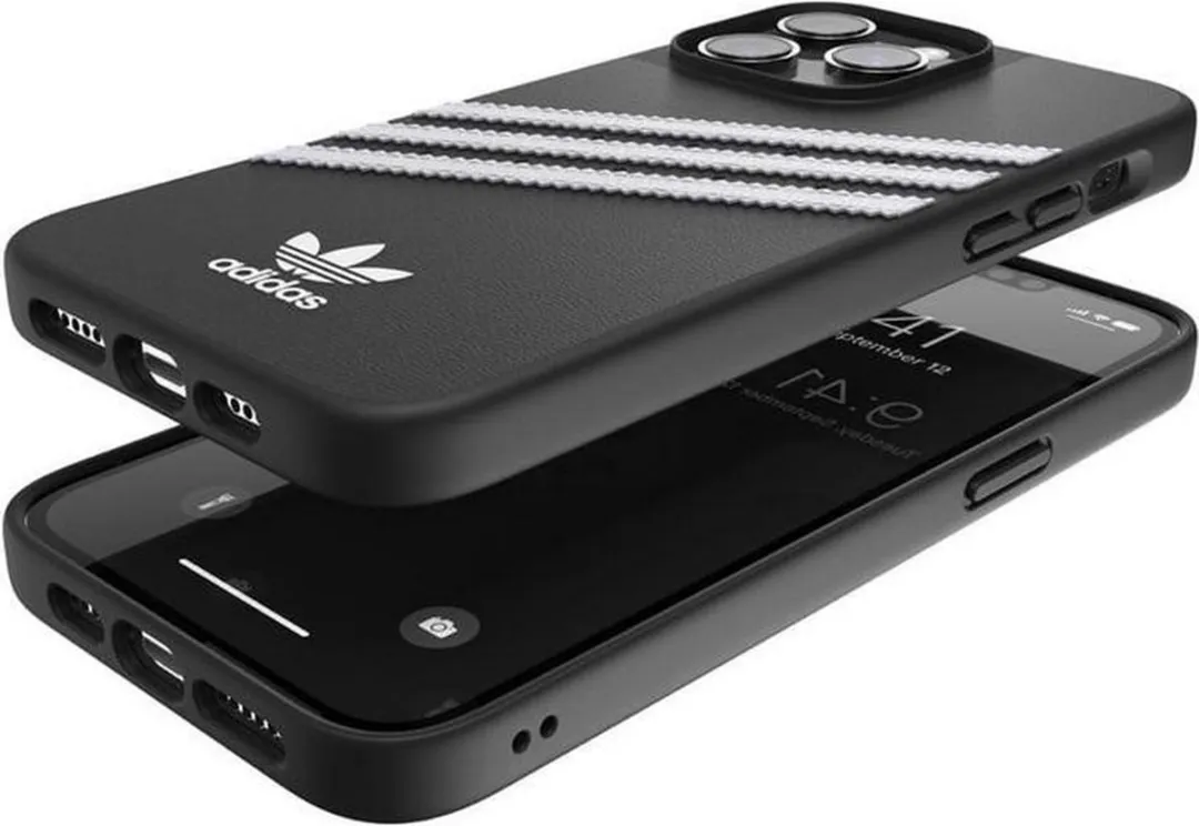 Adidas Moulded Case PU Hoesje iPhone 14 Pro Max - Zwart