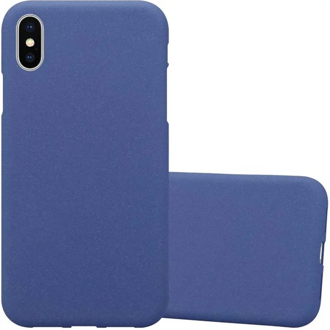 Cadorabo Hoesje geschikt voor Apple iPhone XS MAX in FROST DONKER BLAUW