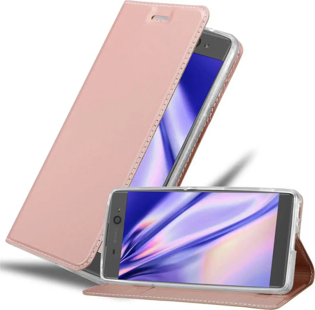 Cadorabo Hoesje geschikt voor Sony Xperia XA in CLASSY ROSE GOUD