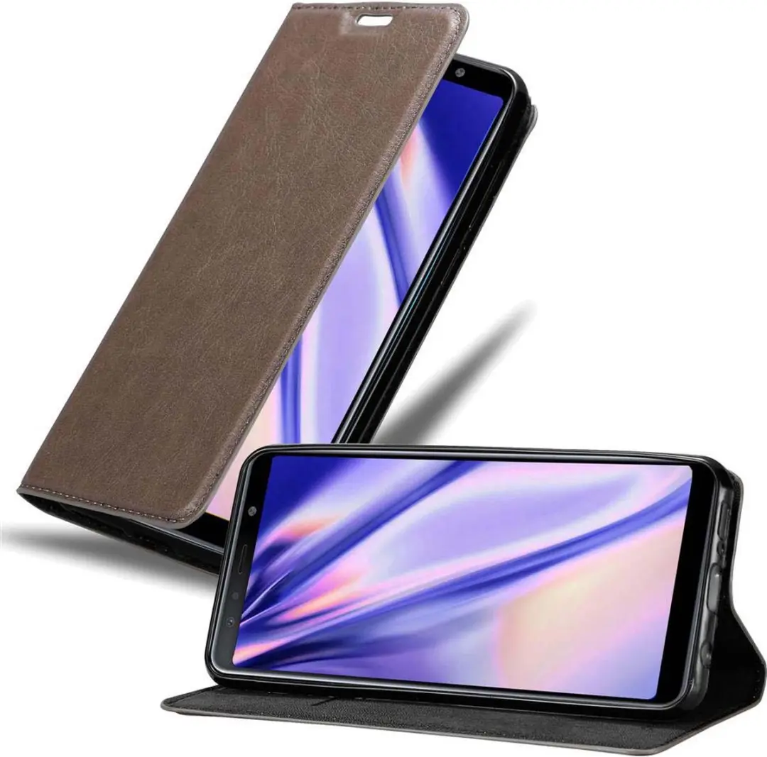 Cadorabo Hoesje geschikt voor Samsung Galaxy A7 2018 in KOFFIE BRUIN