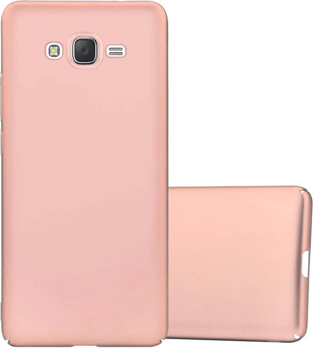 Cadorabo Hoesje geschikt voor Samsung Galaxy J7 2015 in METAAL ROSE GOUD