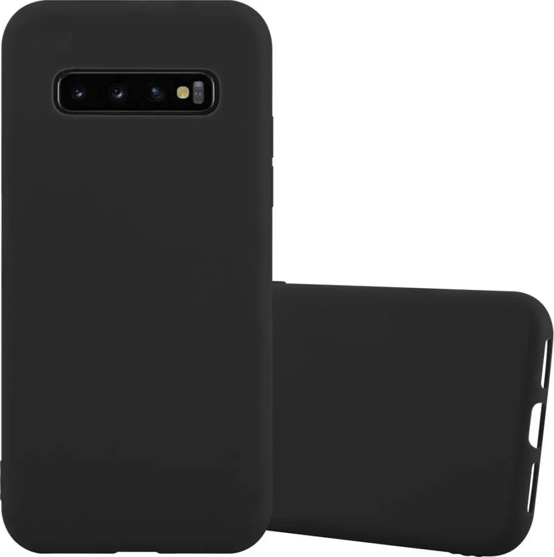 Cadorabo Hoesje geschikt voor Samsung Galaxy S10 PLUS in CANDY ZWART