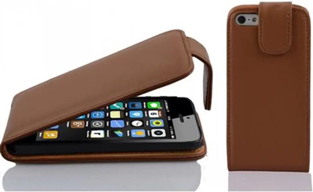 Cadorabo Hoesje geschikt voor Apple iPhone 5C in CACAO BRUIN