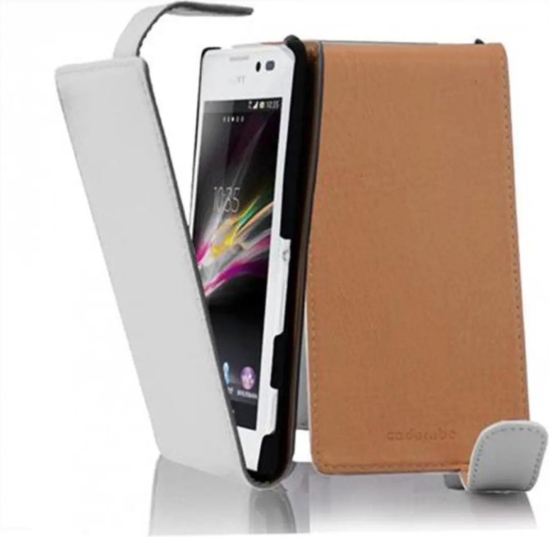 Cadorabo Hoesje geschikt voor Sony Xperia C in MAGNESIUM WIT