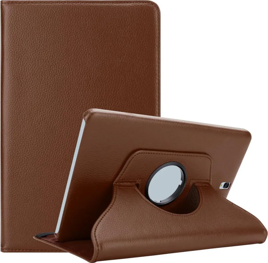 Cadorabo Tablet Hoesje geschikt voor Samsung Galaxy Tab S3 (9.7 Zoll) in PADDESTOEL BRUIN - Beschermhoes ZONDER auto Wake Up, met stand functie en elastische band sluiting Book Case Cover Etui