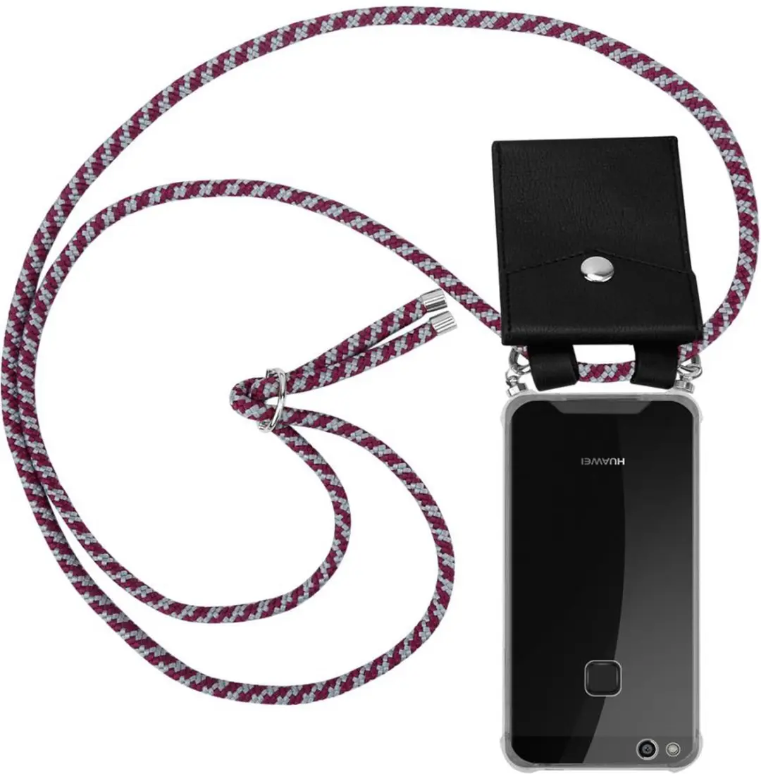 Cadorabo Hoesje geschikt voor Huawei P10 LITE in ROOD WIT