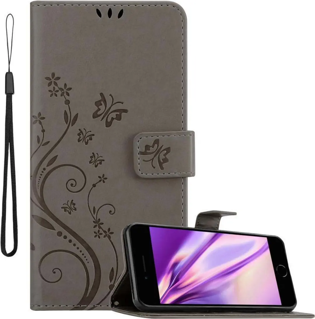 Cadorabo Hoesje geschikt voor Apple iPhone 7 PLUS / 7S PLUS / 8 PLUS in BLOEMEN