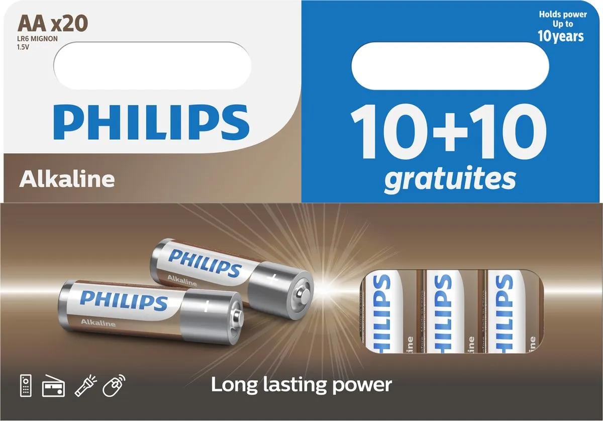 Philips AA Penlite Batterijen 2600mAh