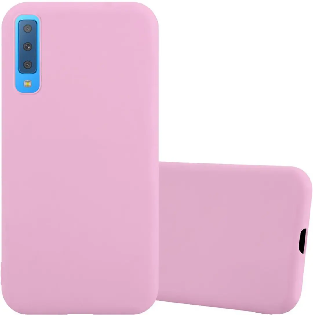 Cadorabo Hoesje geschikt voor Samsung Galaxy A7 2018 in CANDY ROZE