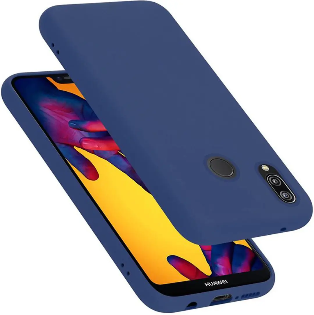 Cadorabo Hoesje geschikt voor Huawei P20 LITE 2018 / NOVA 3E in LIQUID BLAUW