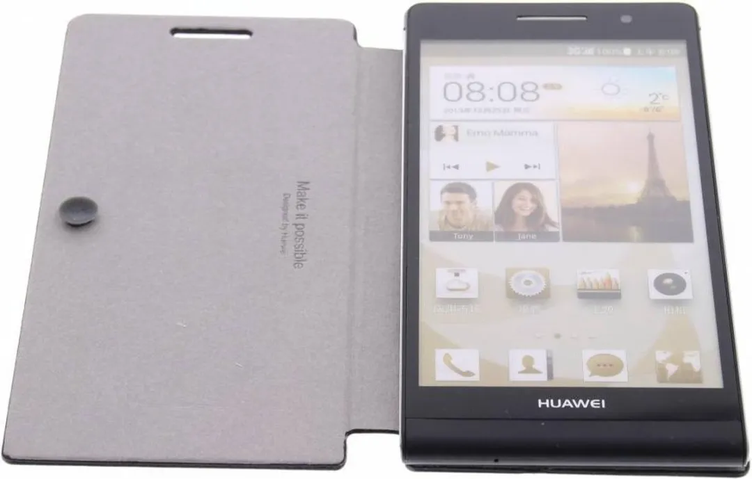 Huawei Flip Case Ascend P6 - Zwart