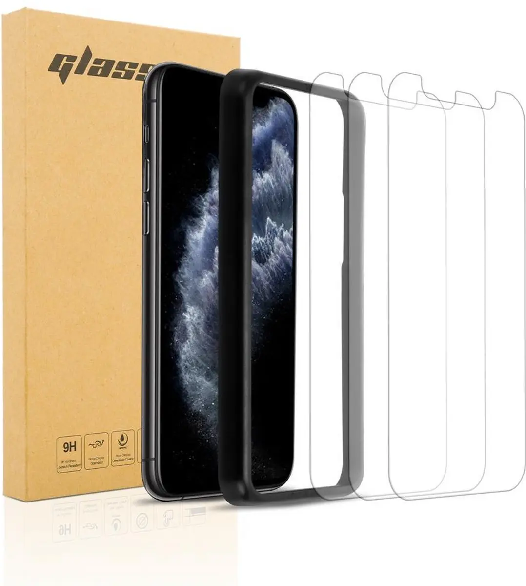 Cadorabo 3x Pantser Film geschikt voor Apple iPhone 11 PRO MAX in TRANSPARANT