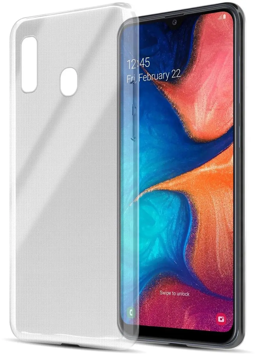 Cadorabo Hoesje geschikt voor Samsung Galaxy A20 / A30 / M10s in VOLLEDIG TRANSP