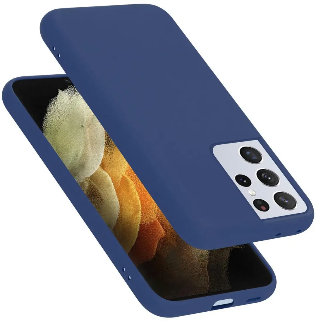 Cadorabo Hoesje geschikt voor Samsung Galaxy S21 ULTRA in LIQUID BLAUW