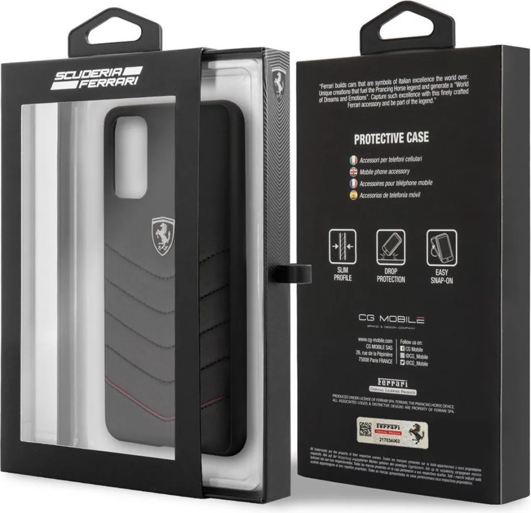Ferrari Samsung Galaxy S20 Hoesje - Effen Zwart