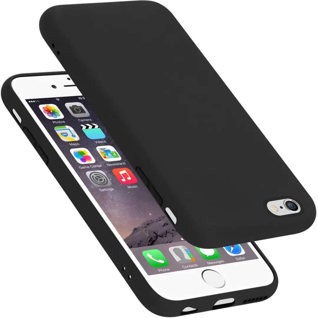 Cadorabo Hoesje geschikt voor Apple iPhone 6 PLUS / 6S PLUS in LIQUID ZWART