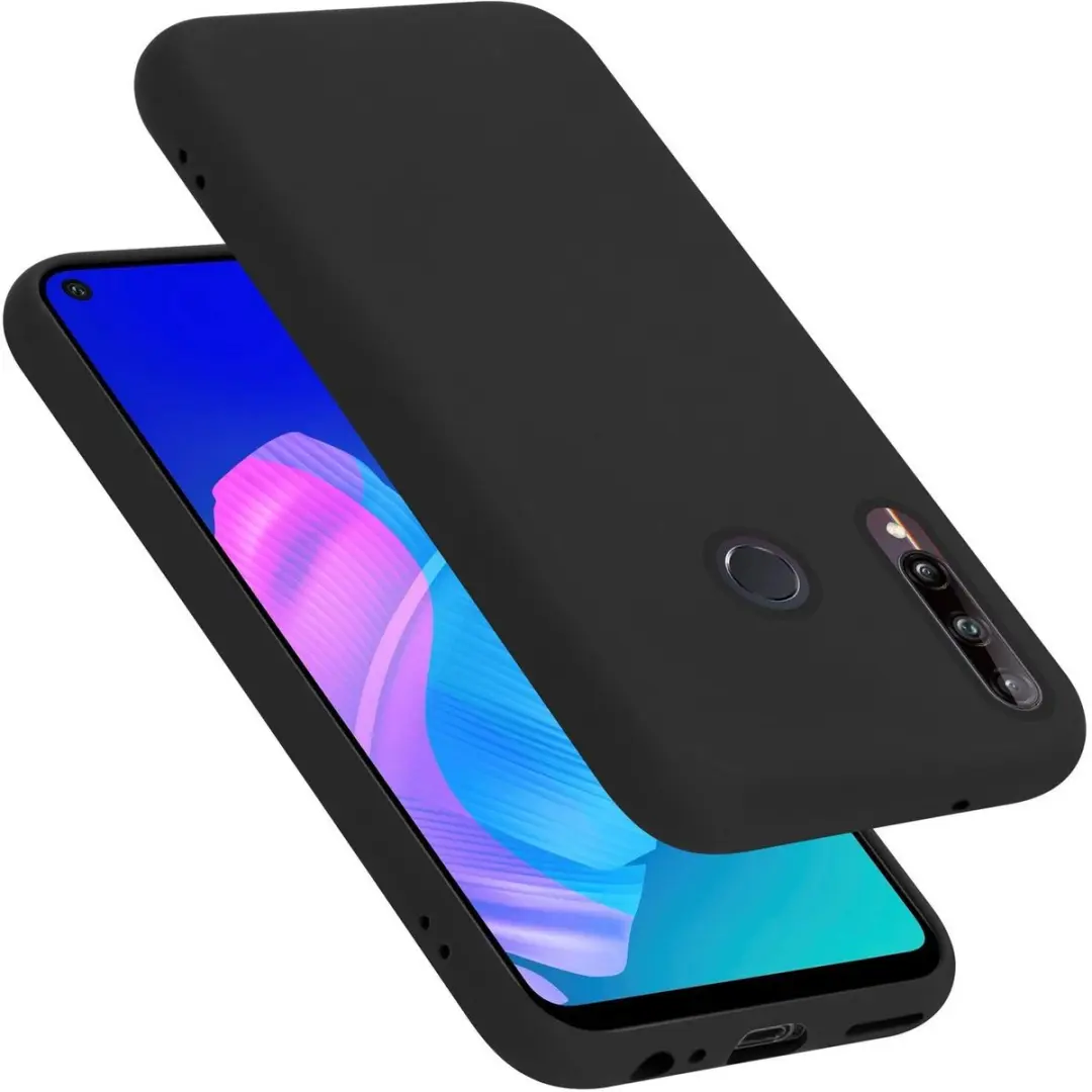 Cadorabo Hoesje geschikt voor Huawei P40 LITE E in LIQUID ZWART