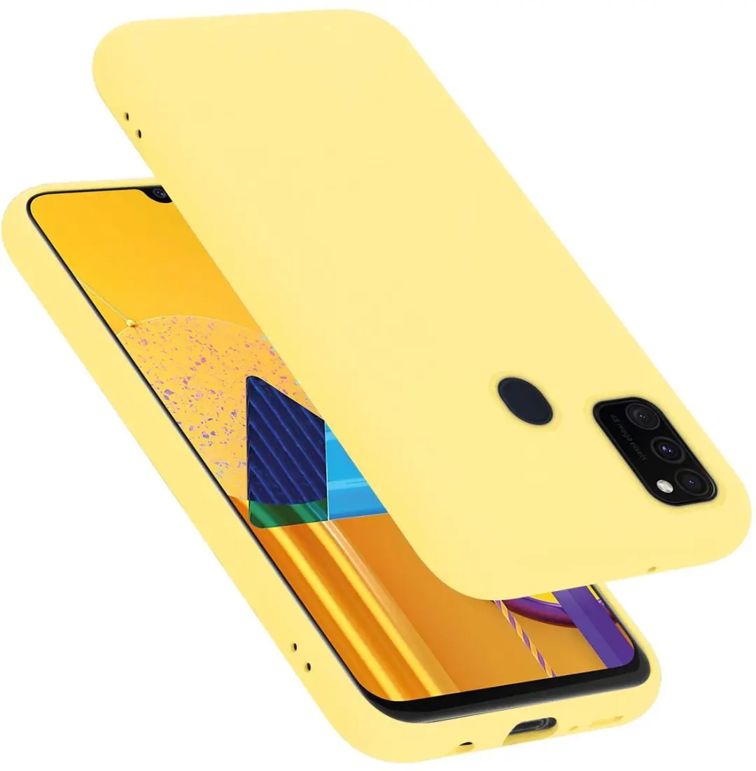 Cadorabo Hoesje geschikt voor Samsung Galaxy M21 / M30s in LIQUID GEEL