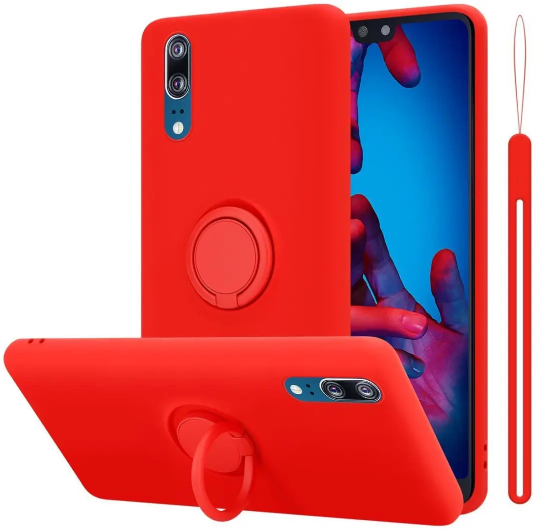Cadorabo Hoesje geschikt voor Huawei P20 in LIQUID ROOD
