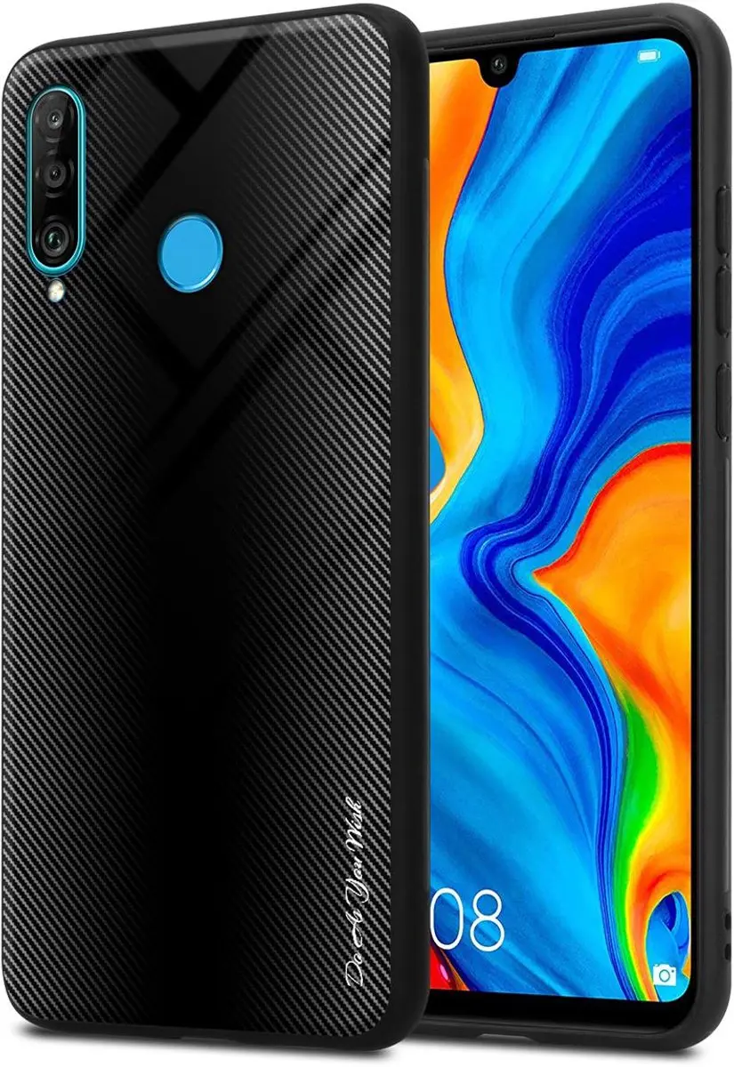 Cadorabo Hoesje geschikt voor Huawei P30 LITE in OPAAL ZWART