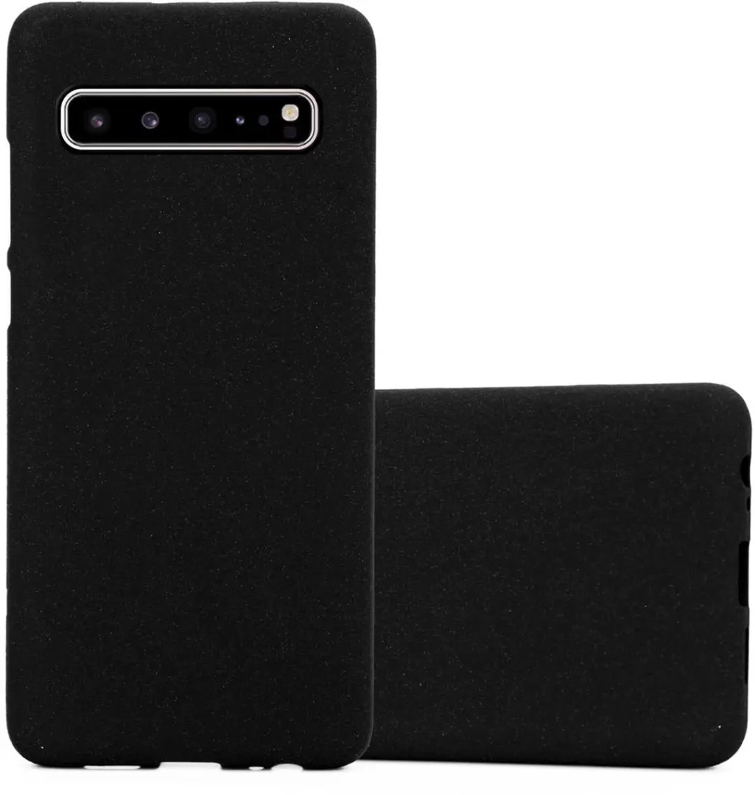 Cadorabo Hoesje geschikt voor Samsung Galaxy S10 5G in FROST ZWART
