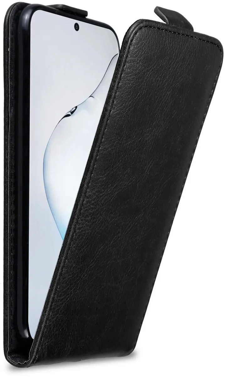 Cadorabo Hoesje geschikt voor Samsung Galaxy NOTE 10 PLUS in ZWARTE NACHT