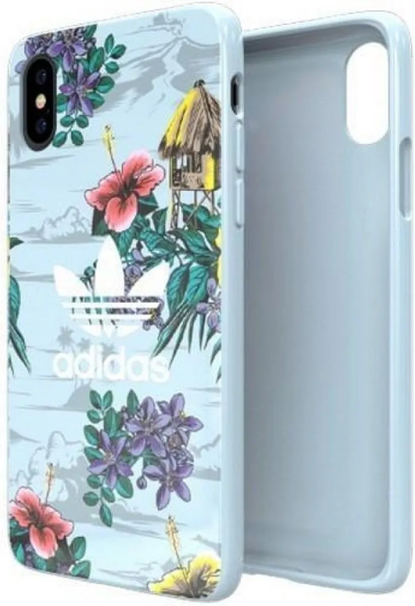 Adidas Floral Back Case - iPhone X/XS Grijs