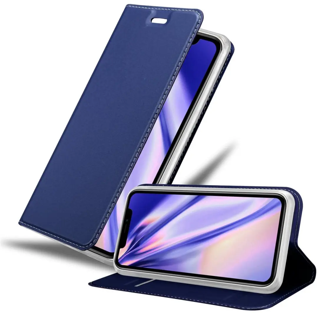 Cadorabo Hoesje geschikt voor Apple iPhone 11 in CLASSY DONKER BLAUW