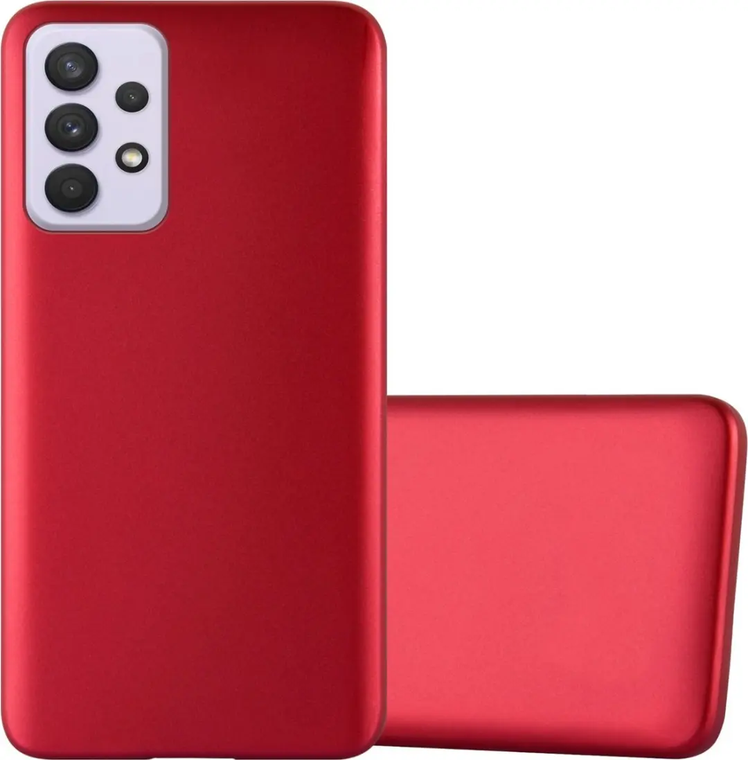 Cadorabo Hoesje geschikt voor Samsung Galaxy A33 5G in METALLIC ROOD