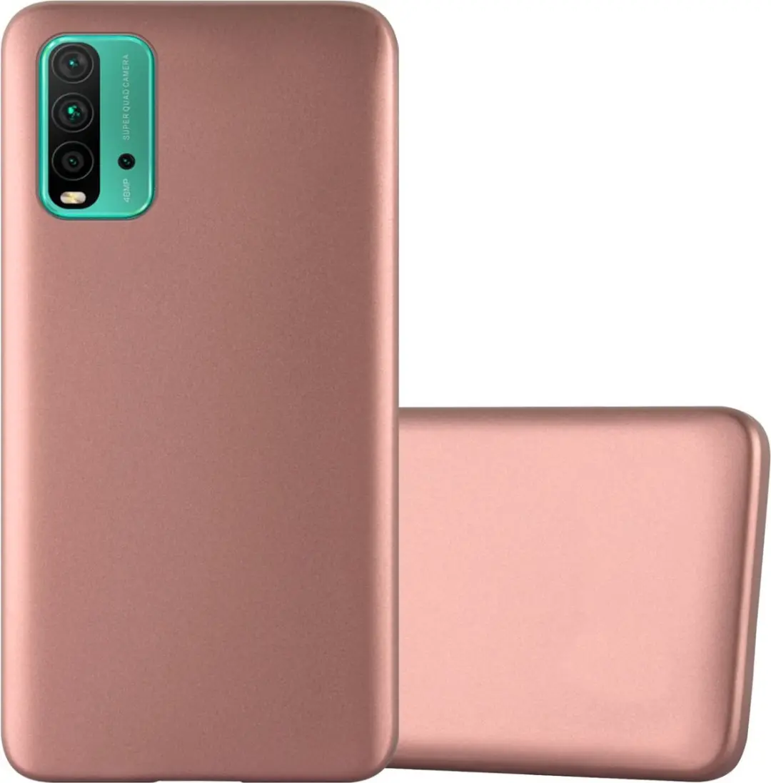 Cadorabo Hoesje geschikt voor Xiaomi RedMi 9T / POCO M3 in METALLIC ROSE GOUD