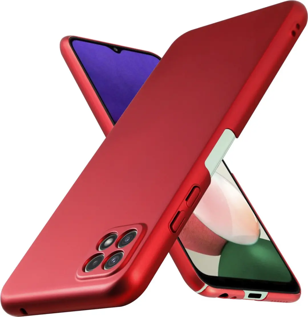 Cadorabo Hoesje geschikt voor Samsung Galaxy A22 5G in METAAL ROOD