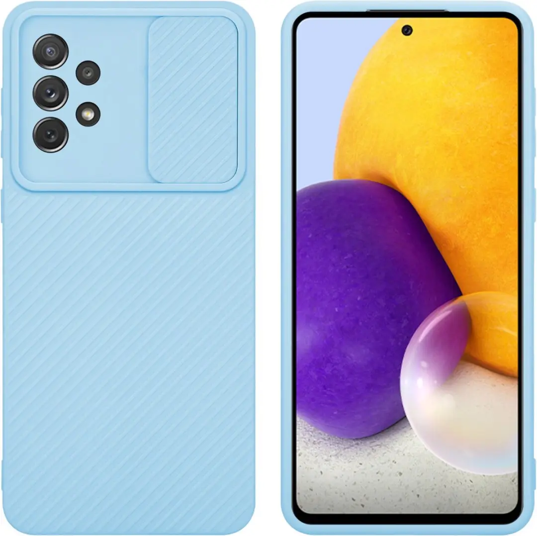 Cadorabo Hoesje geschikt voor Samsung Galaxy A72 4G / 5G in Bonbon Licht Blauw
