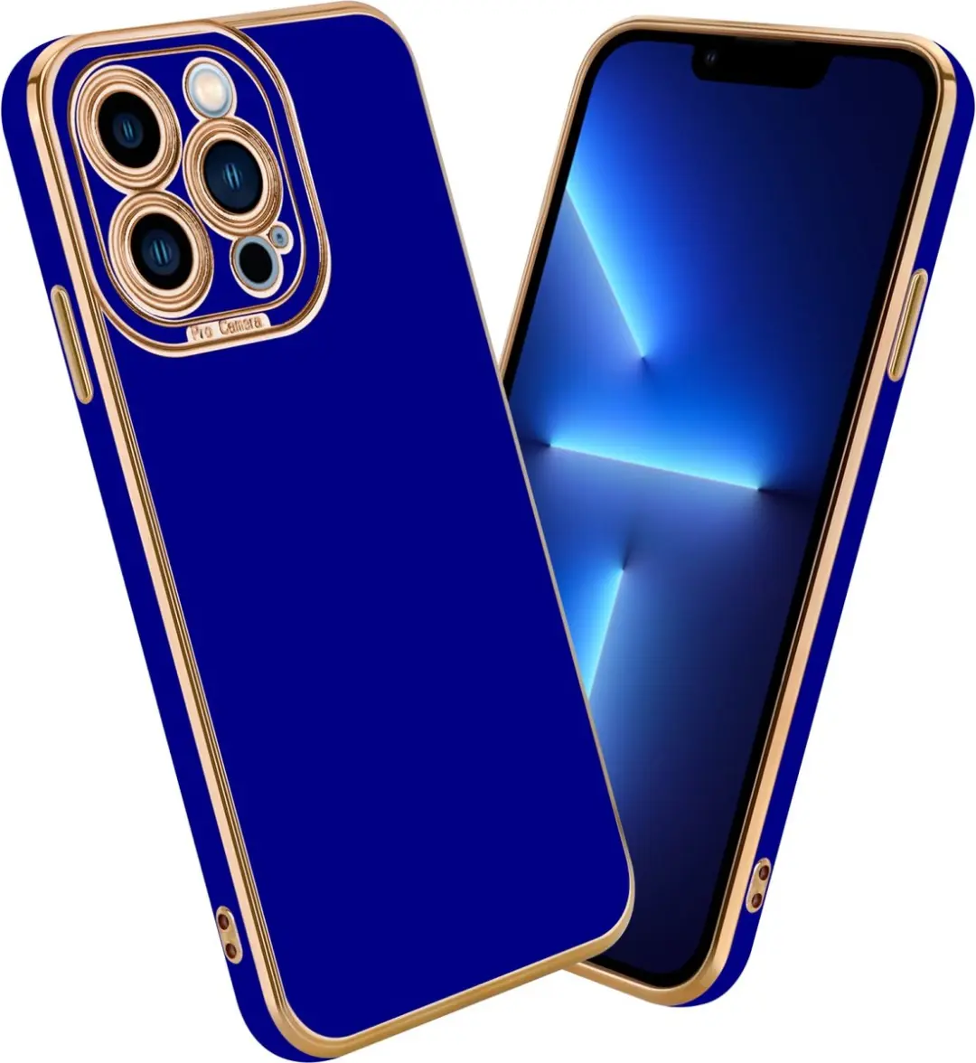 Cadorabo Hoesje geschikt voor Apple iPhone 13 PRO in Glossy Blauw