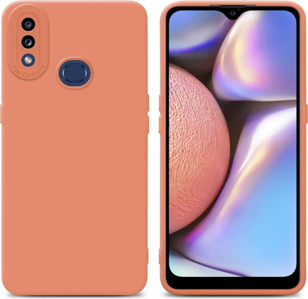 Cadorabo Hoesje geschikt voor Samsung Galaxy A10s / M01s in FLUID LICHT ORANJE