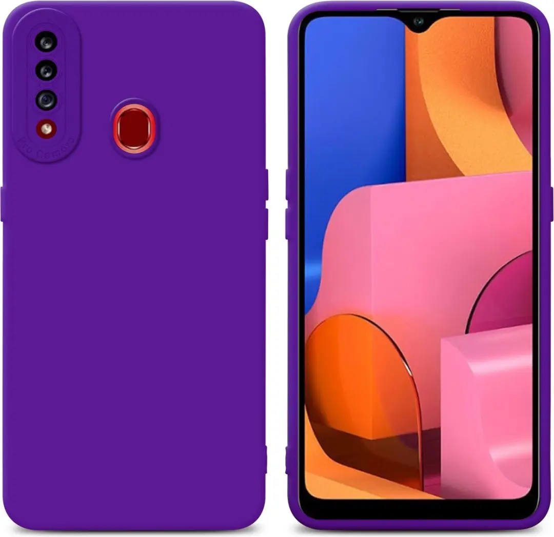 Cadorabo Hoesje geschikt voor Samsung Galaxy A20s in FLUID DONKER PAARS