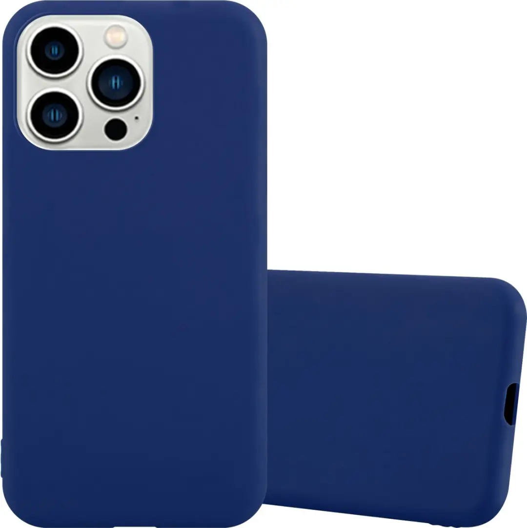 Cadorabo Hoesje geschikt voor Apple iPhone 14 PRO in CANDY DONKER BLAUW