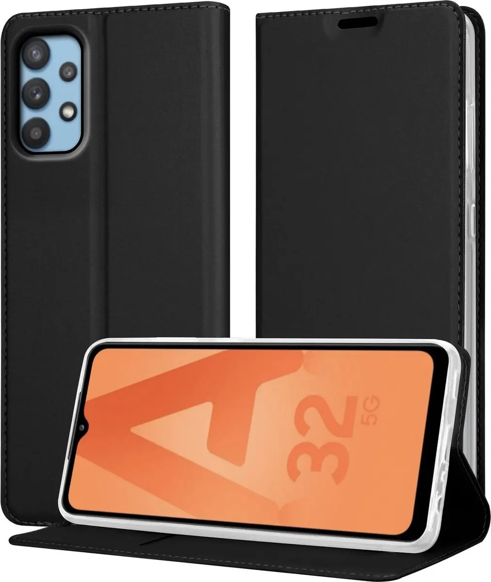 Cadorabo Hoesje geschikt voor Samsung Galaxy A32 5G in CLASSY ZWART